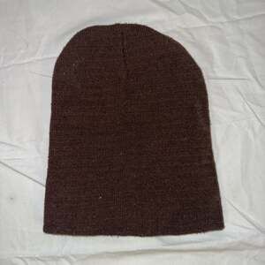 MG Plain Short Beanie Skull Cap Ski Skate Hat 8" Brown